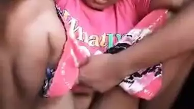 Pissing and showing her shaved pussy