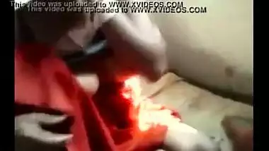 Non-professional abode wife gives blowjob and receives her constricted cum-hole screwed