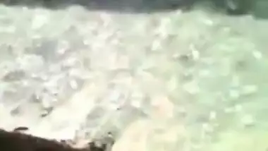 Desi Village girl nude bathing and self recording at open area