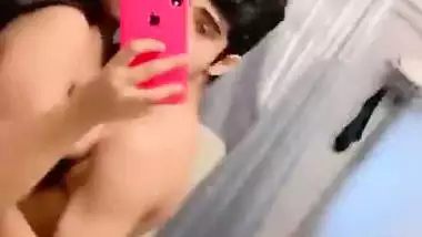 Indian sex MMS of a crazy guy fucking his GF in her bathroom