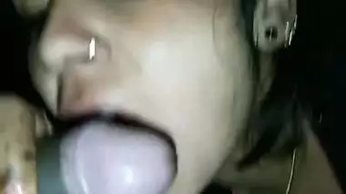 Lonely Bhabhi gives a desi blowjob to her Devar