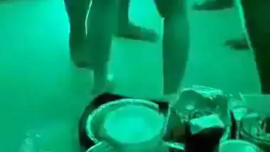 Nude dance of the crazy couples in the foursome