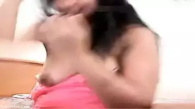 Desi MILF performs XXX webcam show together with man face-fucking her
