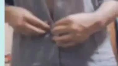 Gorgeous hijab girl stripping shirt viral boobs show