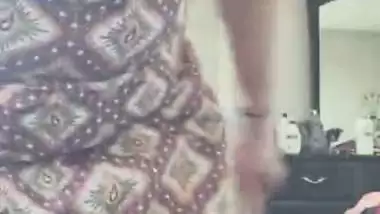 Indian aunty vacuuming