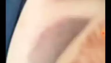 Tight pink pussy and round boobs showing GF video call