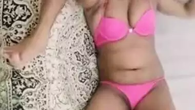 Chubby Desi whore strips to suck lover's XXX dick and fuck it well