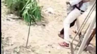 Naughty Desi wife cheating, outdoor sex act recorded by a voyeur on mobile