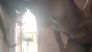 Slim Indian girlfriend standing fucking hot xxx