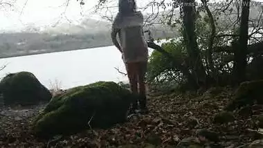 Shameless indian hottie has risky sex in public by the lake while strangers watch desi chudai POV Indian