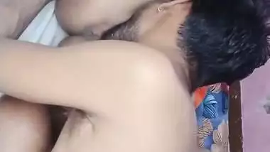Erotic pussy licking and hardcore fucking of desi couple