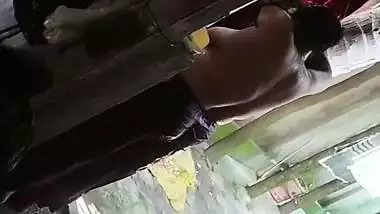 Son captures mom bathing in open backyard viral MMS