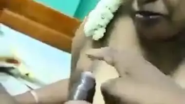 Tamil slut blowjob with big boobs showing