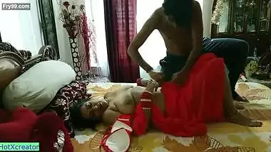 Hot beautiful sexy madam hardcore sex with new servant! Viral sex