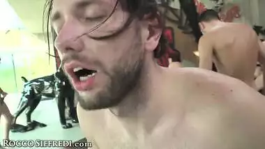 Rocco Siffredi's HARDCORE ANAL TRAINING ORGY! DPing, FACIALS, & ROUGH SEX! FULL SCENE