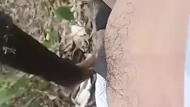 College teacher pussy fucking in jungle viral outdoor sex