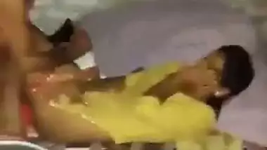 Old man drills his young granddaughter into the bed