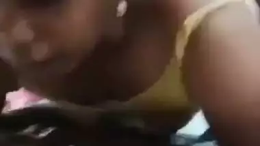 Tamil MILF licks dick with horny and boobs showing