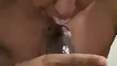 NRI Desi Girl Giving Black Guy with Huge Cock a Sloppy Long Blowjob