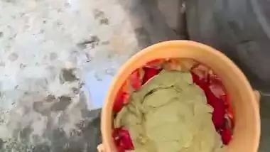 Telugu mom naked in bathroom caught by son viral MMS