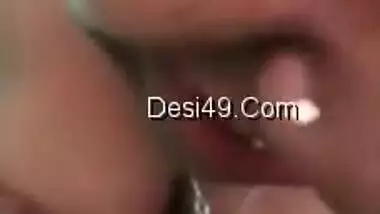 Desi female takes bra off discovering her XXX round jugs for online fan