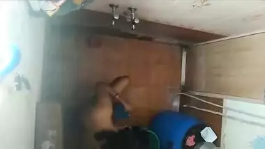 My friend spied on his desi aunty in the shower all XXX naked