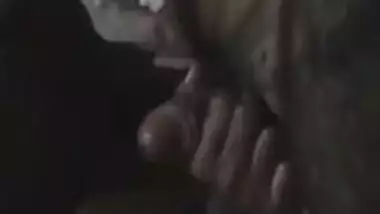 Dusky Desi XXX whore sucking her customer’s dick on camera MMS