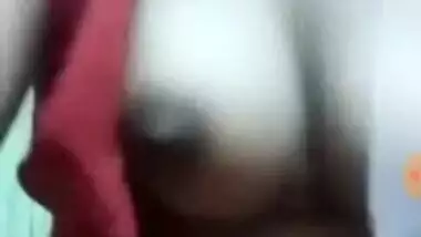 Desi Beautiful Girl Showing Her Boob on Imo video call-1