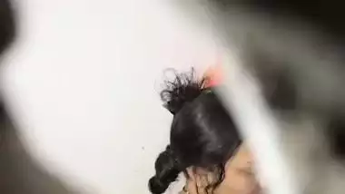 Devar hides near bathroom to see bhabhi nude bath
