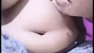 Desi gal with pretty face shows off her awesome XXX tits on cam