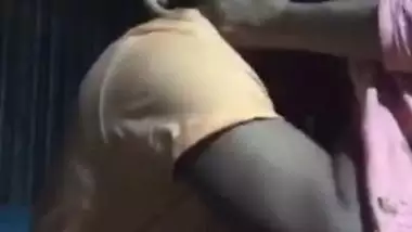 Village wife quick romance boob press by husband